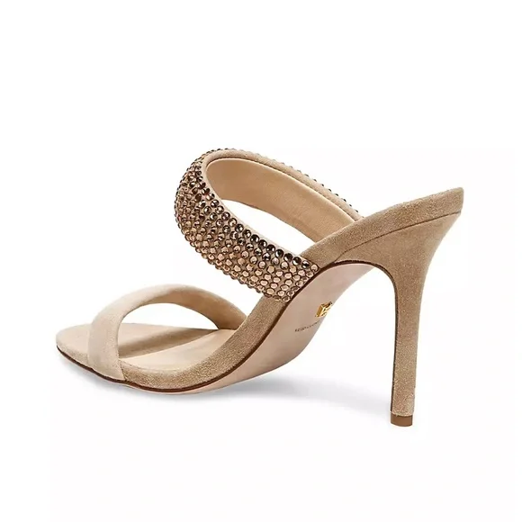 Veronica Beard Sandals Alvari Sand Topaz Heels - Picture 2 of 7